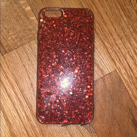 Accessories Red Glittered Iphone Case Poshmark